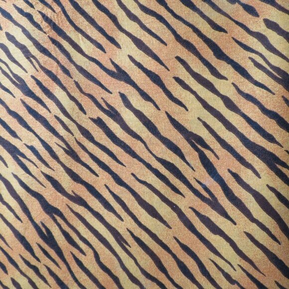 Cotton Quilt Fabric 1 yd 26 " Craft Zebra Stripe Jungle yellow orange #382-1 - Picture 1 of 2